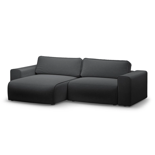 Left Corner Sofa With Bed Function And Box, "Victor", 3 Seats, 246x148x83, Anthracite