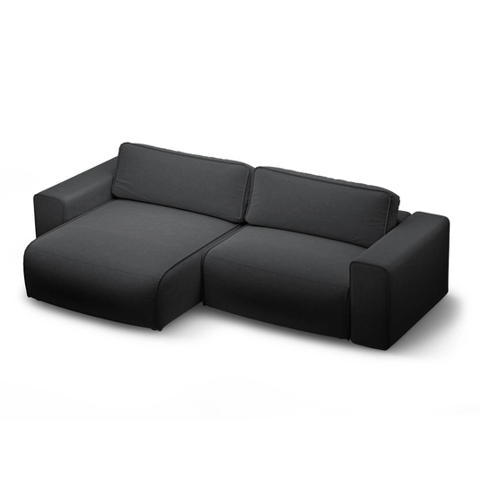 Left Corner Sofa With Bed Function And Box, "Victor", 3 Seats, 246x148x83, Anthracite