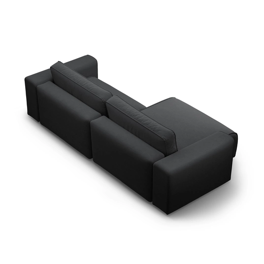 Left Corner Sofa With Bed Function And Box, "Victor", 3 Seats, 246x148x83, Anthracite