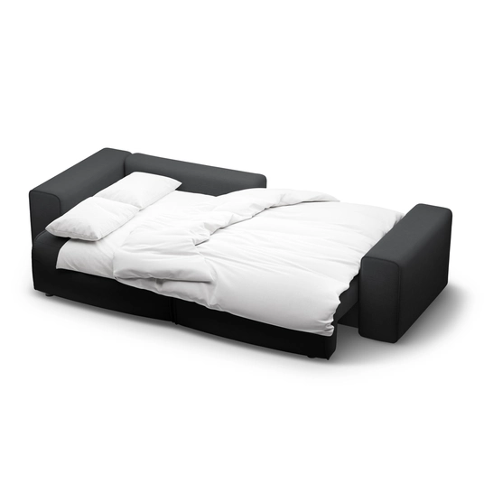 Left Corner Sofa With Bed Function And Box, "Victor", 3 Seats, 246x148x83, Anthracite