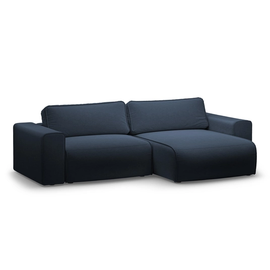 Right Corner Sofa With Bed Function And Box, "Victor", 3 Seats, 246x148x83, Royal Blue
