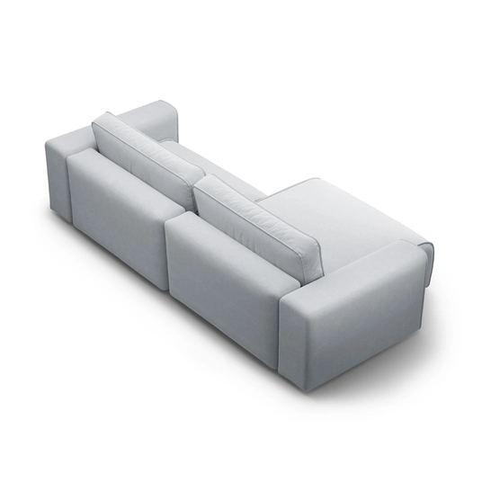 Left Corner Sofa With Bed Function And Box, "Victor", 3 Seats, 246x148x83, Light Grey