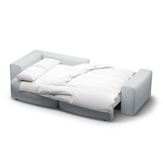 Left Corner Sofa With Bed Function And Box, "Victor", 3 Seats, 246x148x83, Light Grey