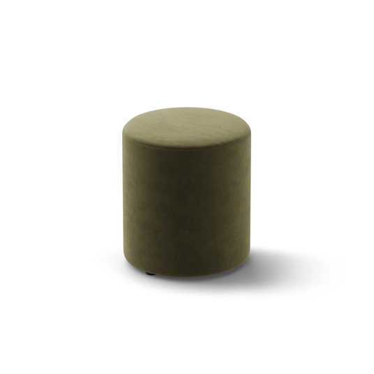 Velvet Pouf, "Dia", 1 Seat, 40x40x45, Green
