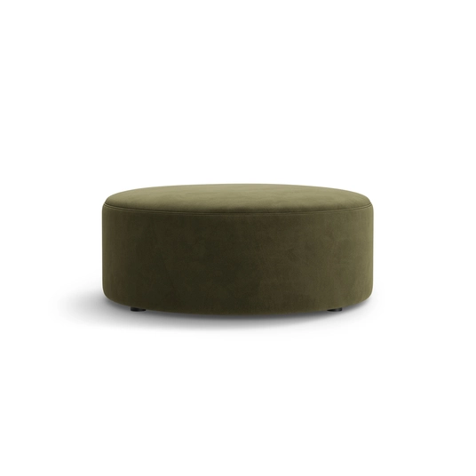 Velvet Pouf, "Dia", 1 Seat, 90x90x35, Green