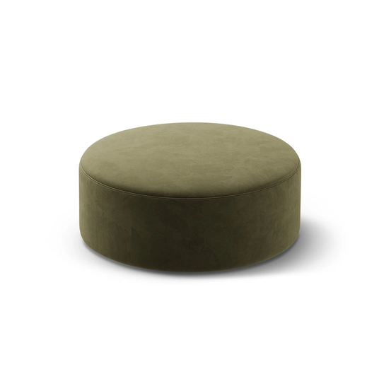 Velvet Pouf, "Dia", 1 Seat, 90x90x35, Green
