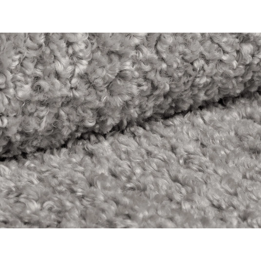 Boucle Pouf, "Dia", 1 Seat, 40x40x45, Light Grey