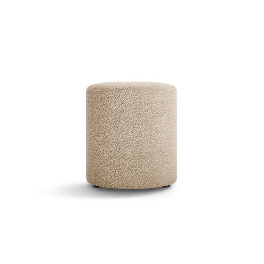 Boucle Pouf, "Dia", 1 Seat, 40x40x45, Sand