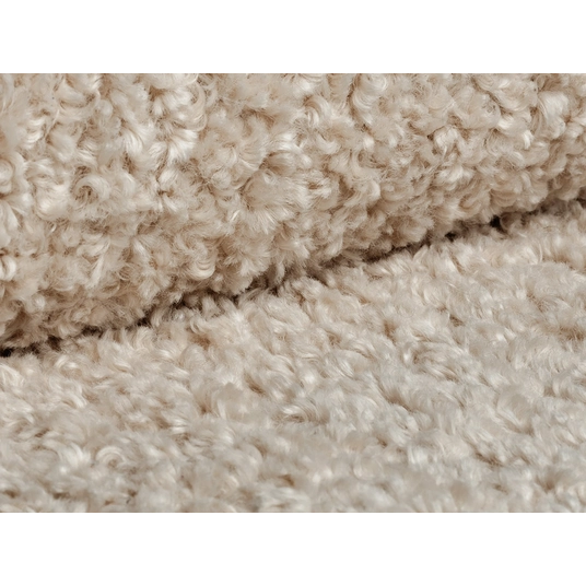 Boucle Pouf, "Dia", 1 Seat, 40x40x45, Sand