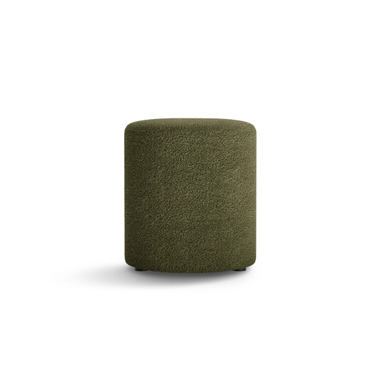 Boucle Pouf, "Dia", 1 Seat, 40x40x45, Green