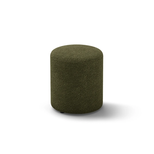Boucle Pouf, "Dia", 1 Seat, 40x40x45, Green