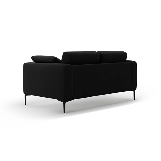 Velvet Sofa, "Bemy", 2 Seats, 170x102x86, Black