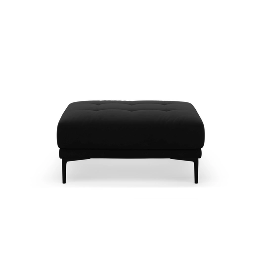Velvet Pouf, "Bemy", 1 Seat, 100x70x46, Black