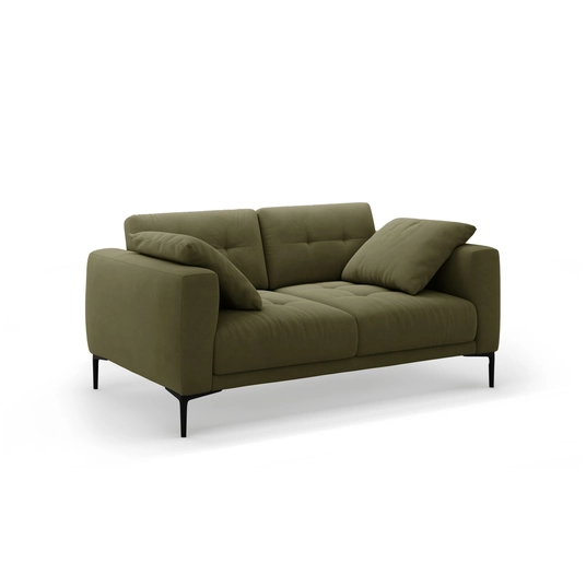 Velvet Sofa, "Bemy", 2 Seats, 170x102x86, Green
