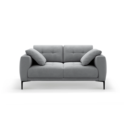 Velvet Sofa, "Bemy", 2 Seats, 170x102x86, Grey