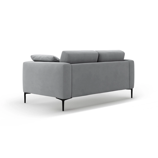 Velvet Sofa, "Bemy", 2 Seats, 170x102x86, Grey