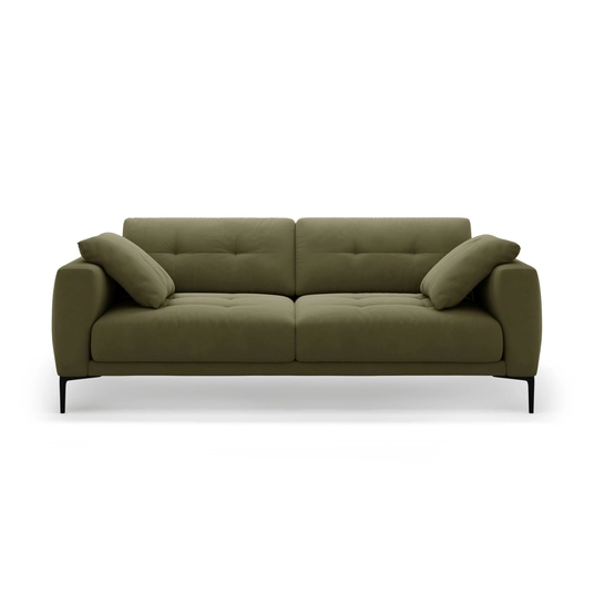 Velvet Sofa, "Bemy", 4 Seats, 230x102x86, Green