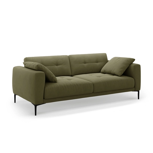 Velvet Sofa, "Bemy", 4 Seats, 230x102x86, Green