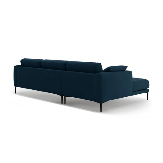Left Velvet Sofa, "Bemy", 3 Seats, 295x174x86, Royal Blue