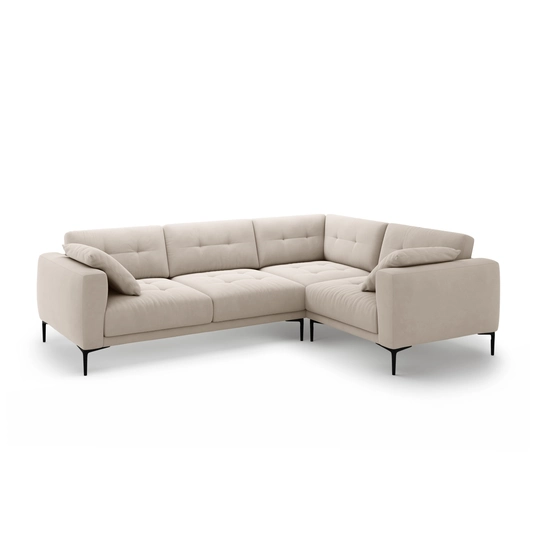 Right Velvet Sofa, "Bemy", 4 Seats, 290x200x86, Beige
