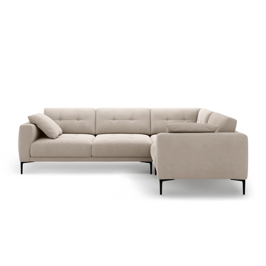 Right Velvet Sofa, "Bemy", 4 Seats, 290x200x86, Beige