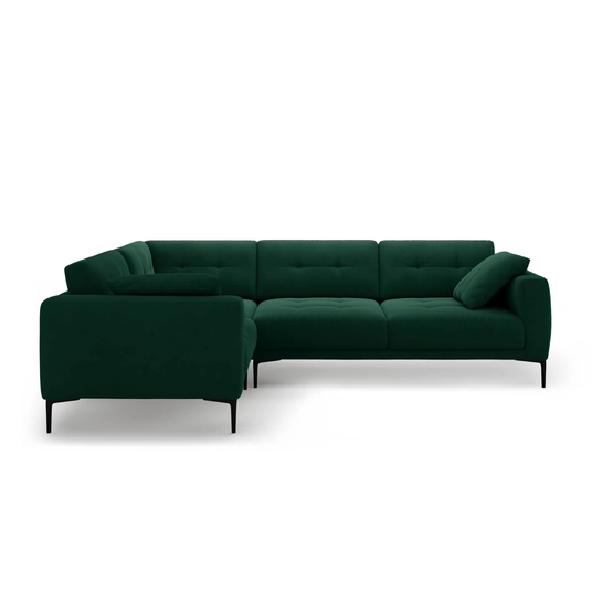 Left Velvet Sofa, "Bemy", 4 Seats, 290x200x86, Bottle Green