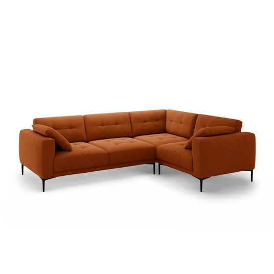 Right Velvet Sofa, "Bemy", 4 Seats, 290x200x86, Terracotta
