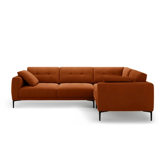 Right Velvet Sofa, "Bemy", 4 Seats, 290x200x86, Terracotta