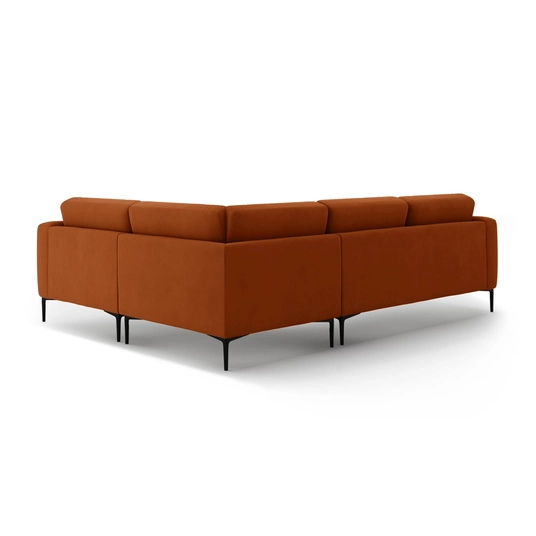 Right Velvet Sofa, "Bemy", 4 Seats, 290x200x86, Terracotta