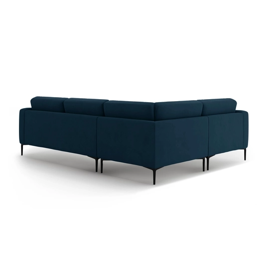 Left Velvet Sofa, "Bemy", 4 Seats, 290x200x86, Royal Blue
