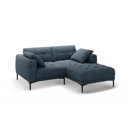 Right Corner Sofa, "Bemy", 2 Seats, 205x174x86, Dark Blue