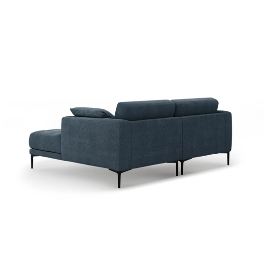 Right Corner Sofa, "Bemy", 2 Seats, 205x174x86, Dark Blue