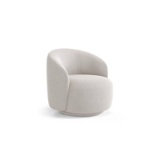 Swivel Armchair, "Letizia", 1 Seat, 86x83x76.5, Light Beige