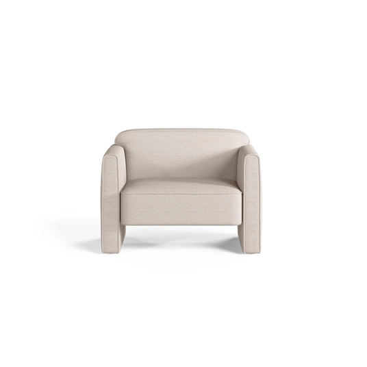 Armchair, "Abby", 1 Seat, 90x80x69, Beige