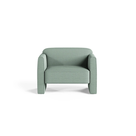 Boucle Armchair, "Abby", 1 Seat, 90x80x69, Mint