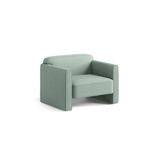 Boucle Armchair, "Abby", 1 Seat, 90x80x69, Mint