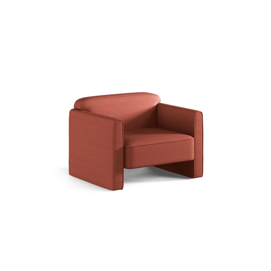 Armchair, "Abby", 1 Seat, 90x80x69, Terracotta