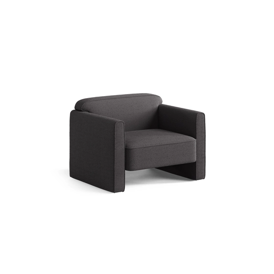 Boucle Armchair, "Abby", 1 Seat, 90x80x69, Graphite