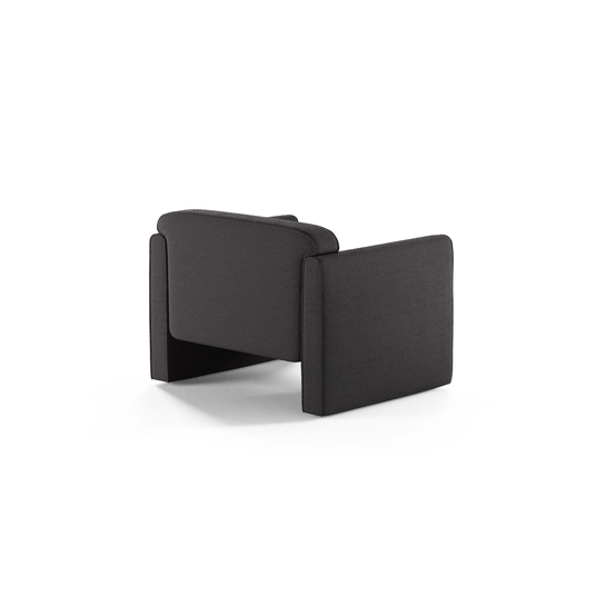 Boucle Armchair, "Abby", 1 Seat, 90x80x69, Graphite