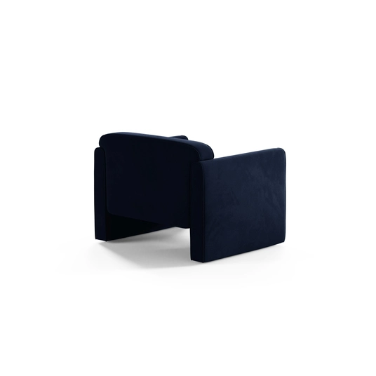 Velvet Armchair, "Abby", 1 Seat, 90x80x69, Royal Blue