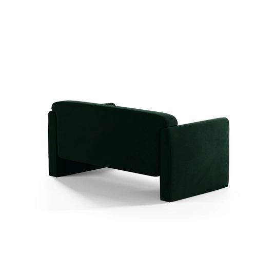 Velvet Sofa, "Abby", 2 Seats, 140x80x69, Bottle Green