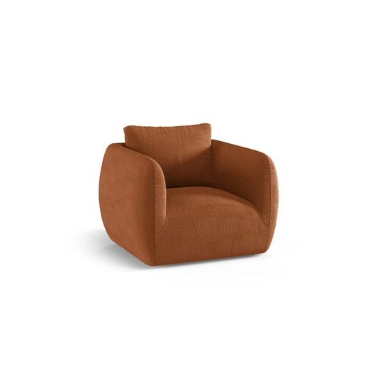 Boucle Armchair, "Iga", 1 Seat, 95.5x87x80, Terracotta
