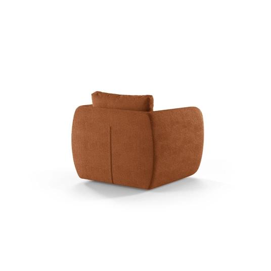Boucle Armchair, "Iga", 1 Seat, 95.5x87x80, Terracotta