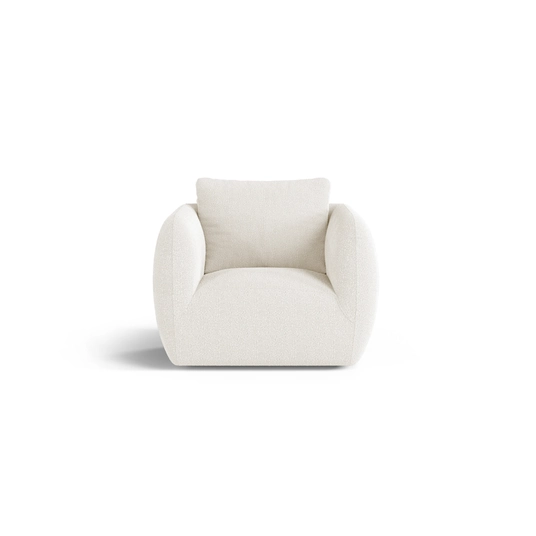 Boucle Armchair, "Iga", 1 Seat, 95.5x87x80, White