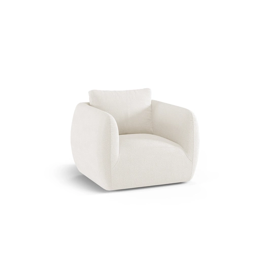 Boucle Armchair, "Iga", 1 Seat, 95.5x87x80, White