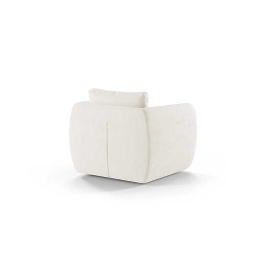 Boucle Armchair, "Iga", 1 Seat, 95.5x87x80, White