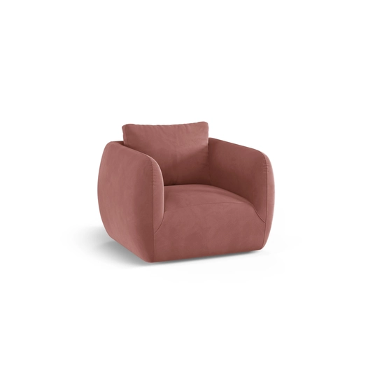Velvet Armchair, "Iga", 1 Seat, 95.5x87x80, Flamingo