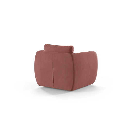 Velvet Armchair, "Iga", 1 Seat, 95.5x87x80, Flamingo