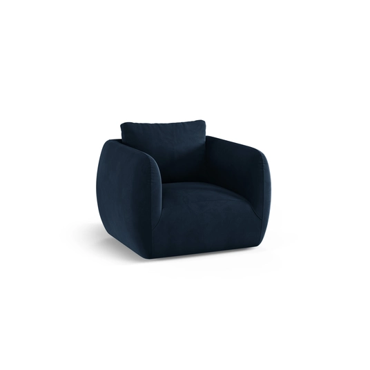 Velvet Armchair, "Iga", 1 Seat, 95.5x87x80, Royal Blue