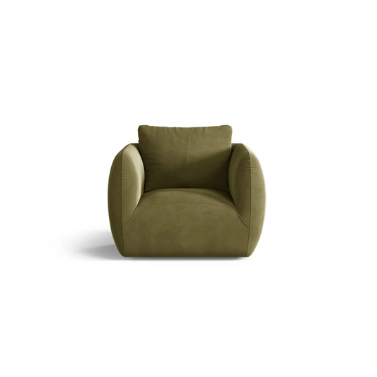 Velvet Armchair, "Iga", 1 Seat, 95.5x87x80, Light Green